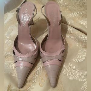 Valentino pink sling back size 37 used condition
